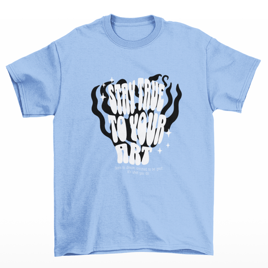 "STAY TRUE" TEE (BLUE)