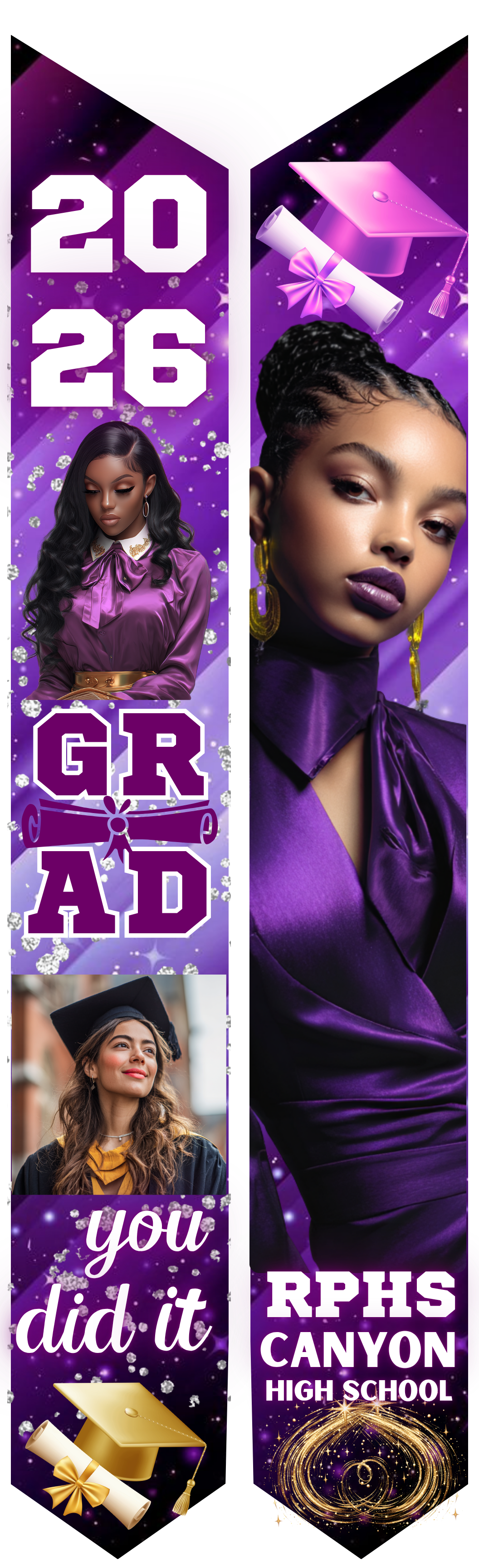 Graduation Stole - Personalized Adult