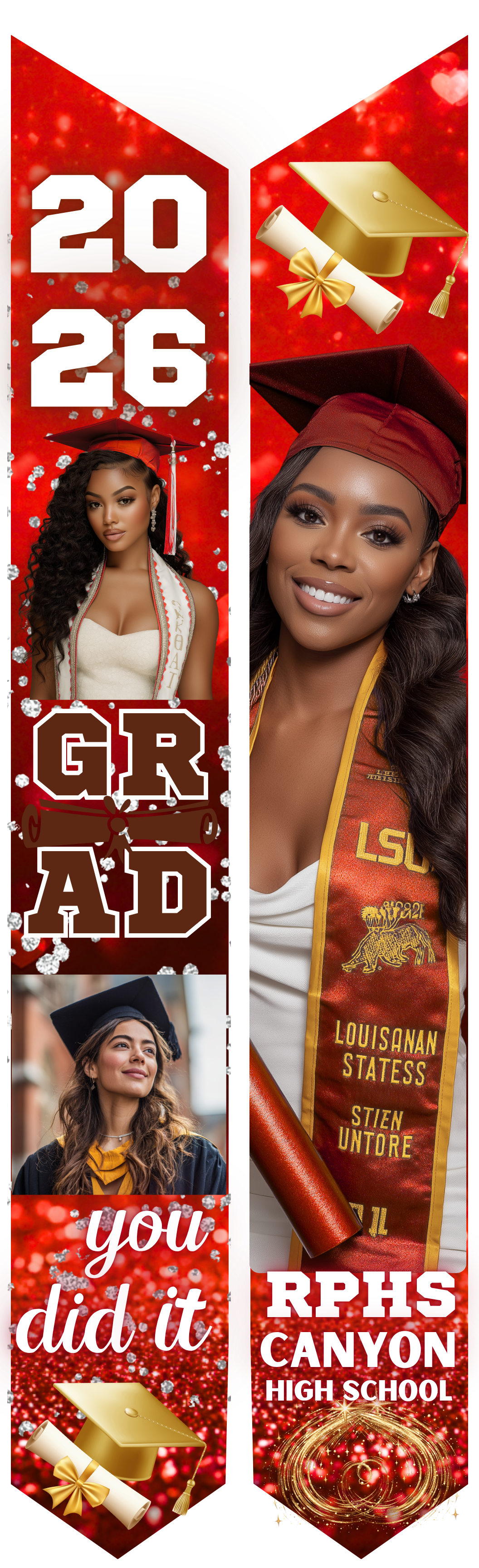 Graduation Stole - Personalized Adult