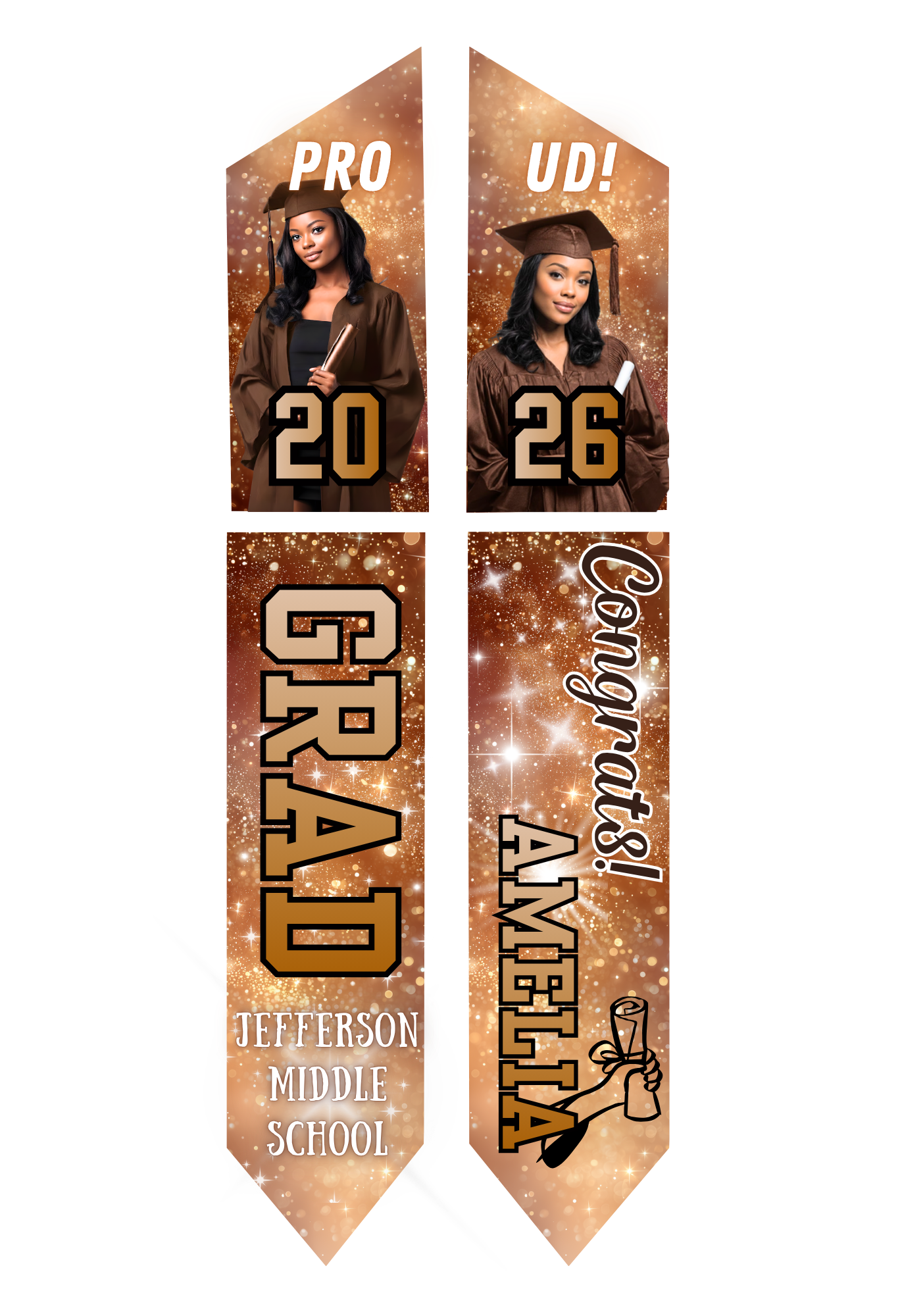 Graduation Stole - Personalized Adult
