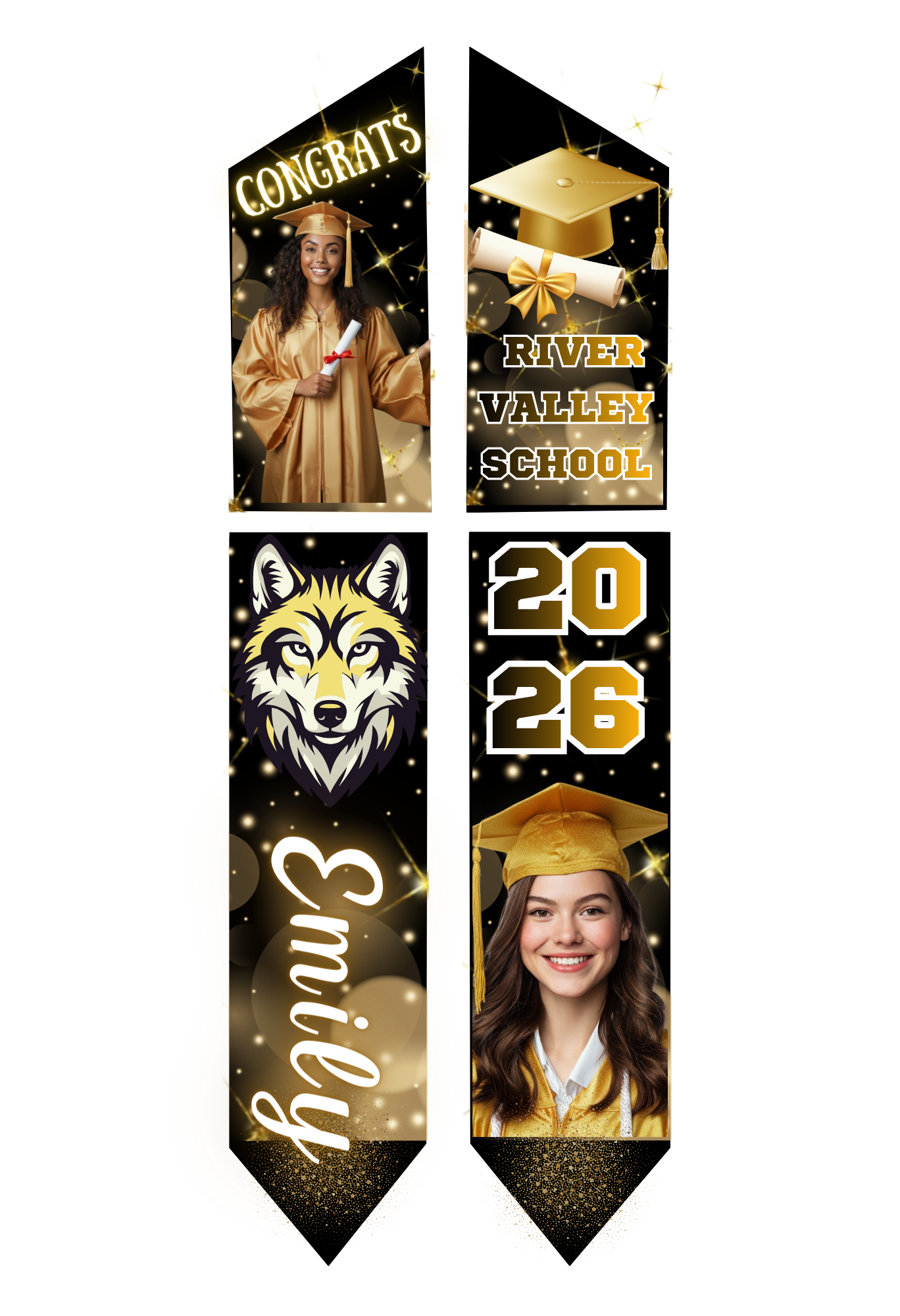 Graduation Stole - Personalized Adult