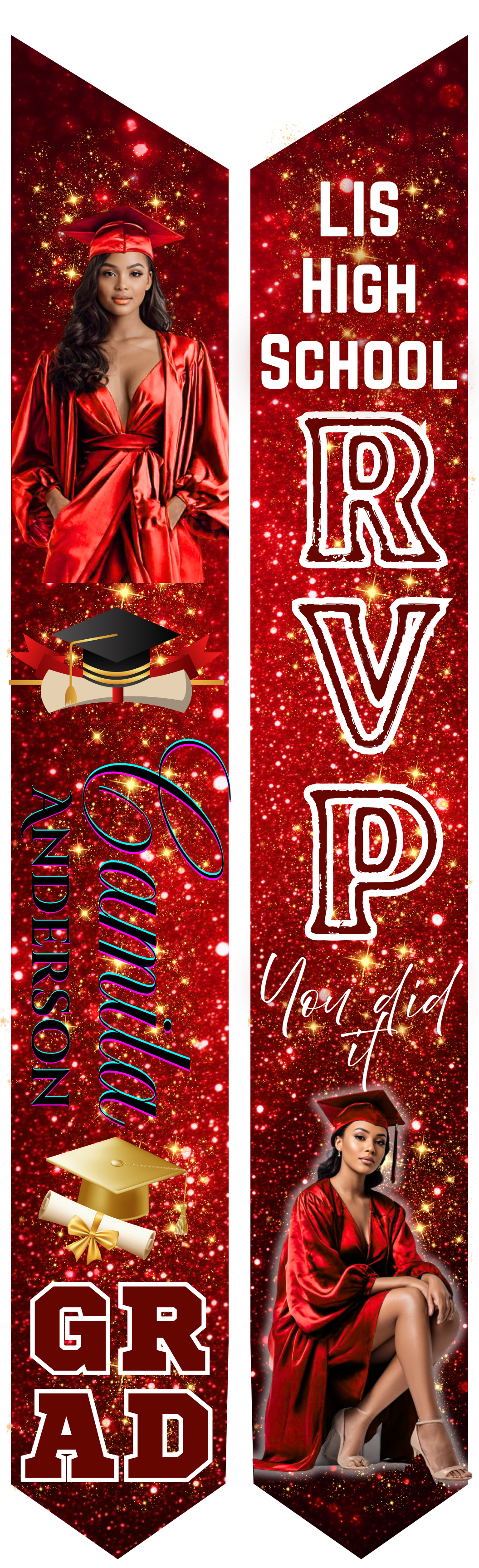 Graduation Stole - Personalized Adult