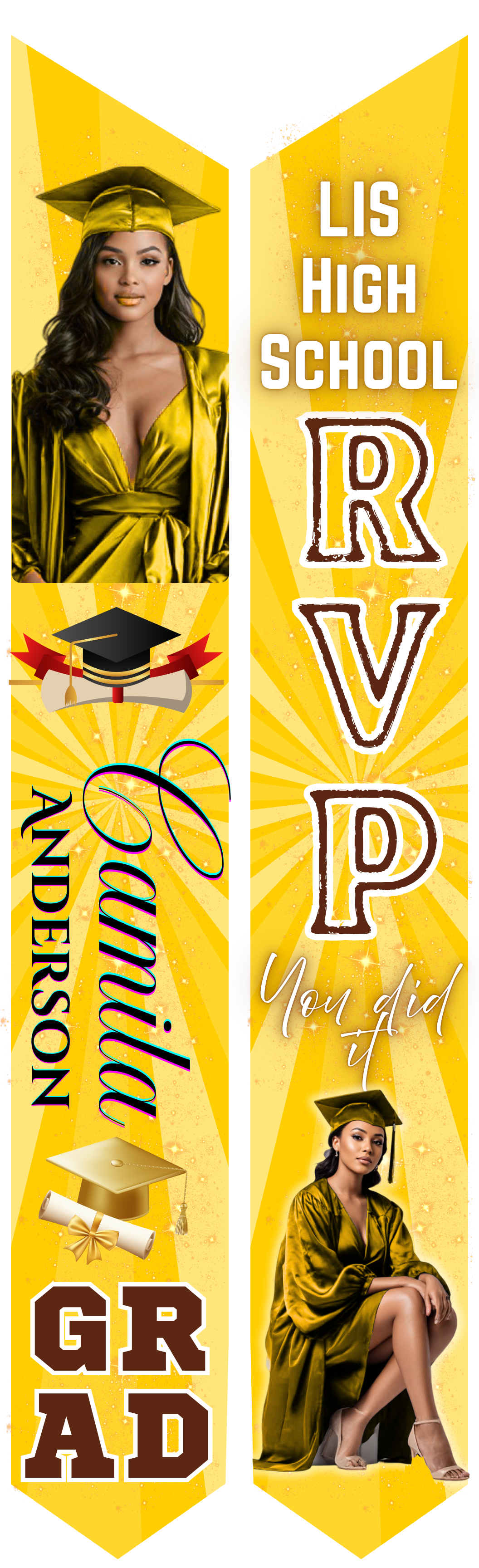 Graduation Stole - Personalized Adult