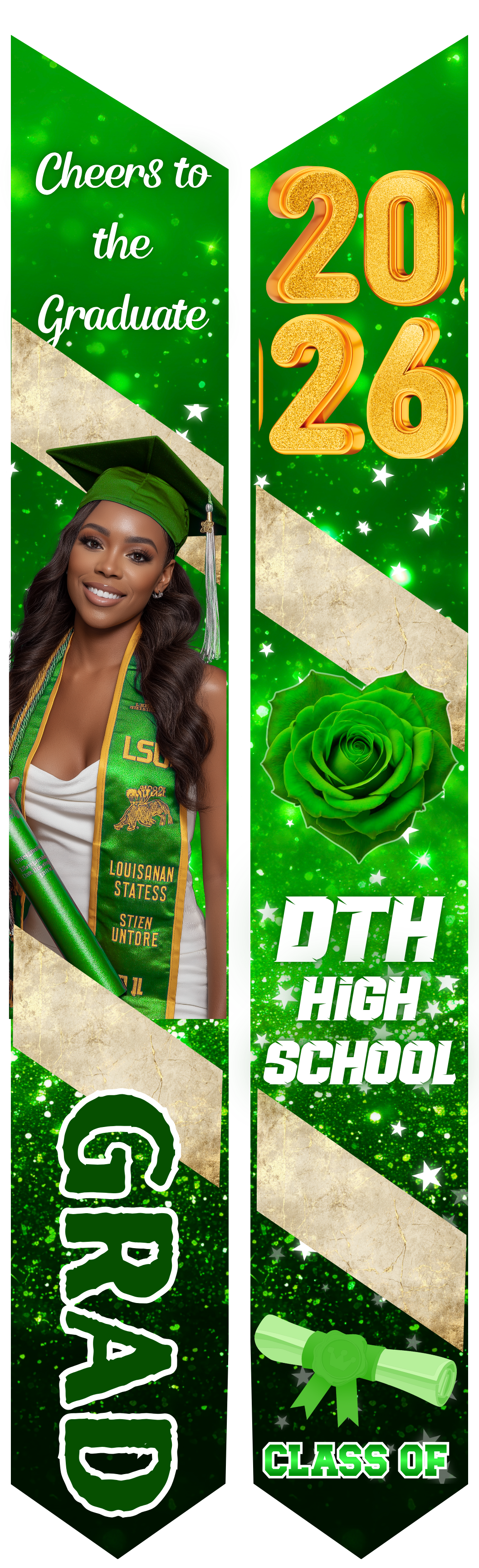 Graduation Stole - Personalized Adult