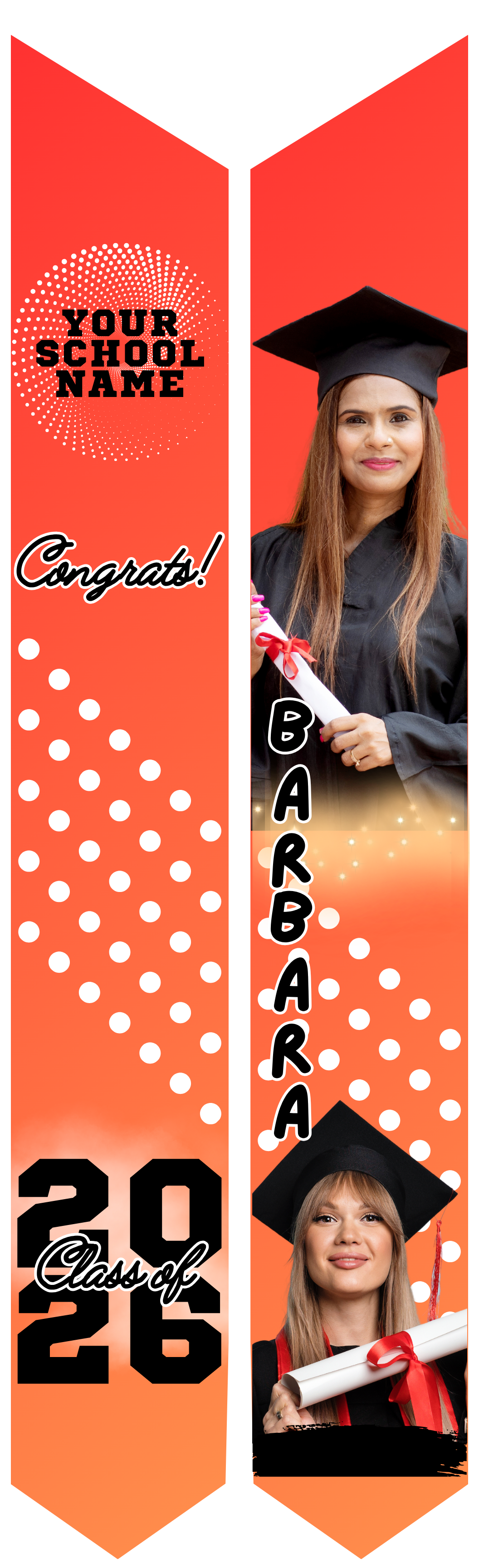 Graduation Stole - Personalized Adult