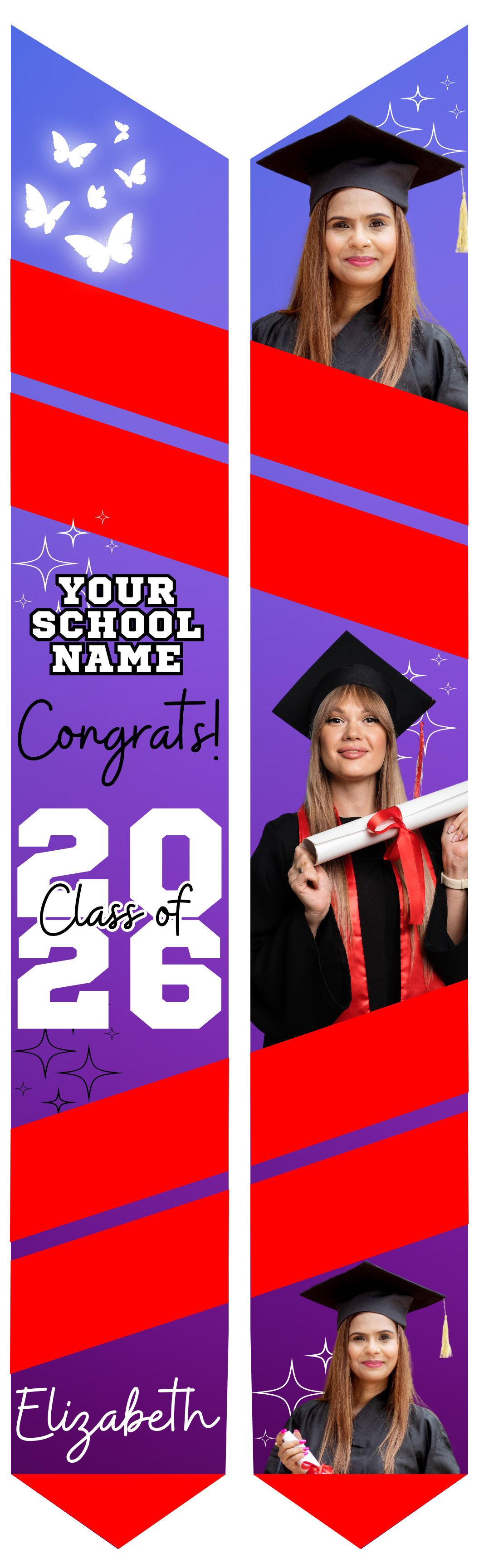 Graduation Stole - Personalized Adult