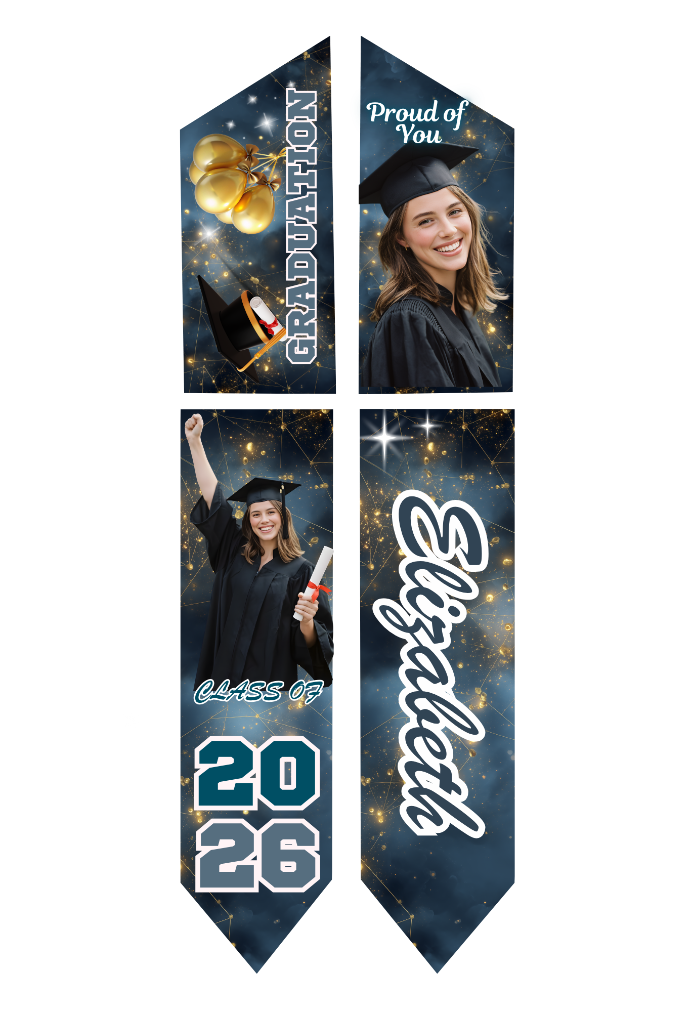 Graduation Stole - Personalized Adult
