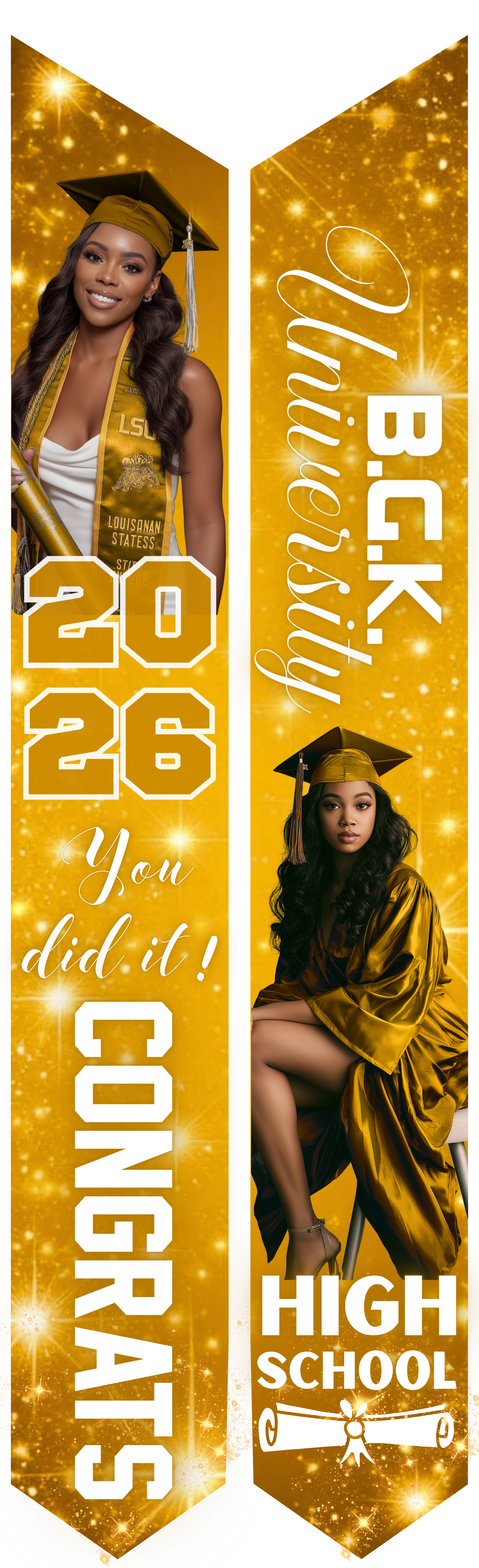 Graduation Stole - Personalized Adult