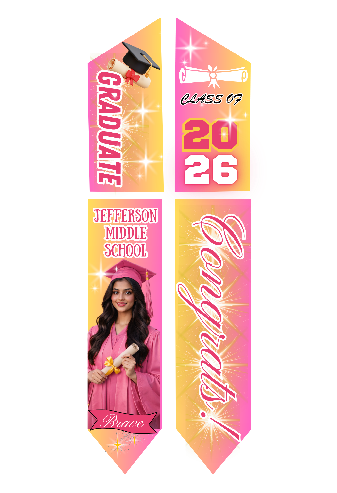 Graduation Stole - Personalized Adult