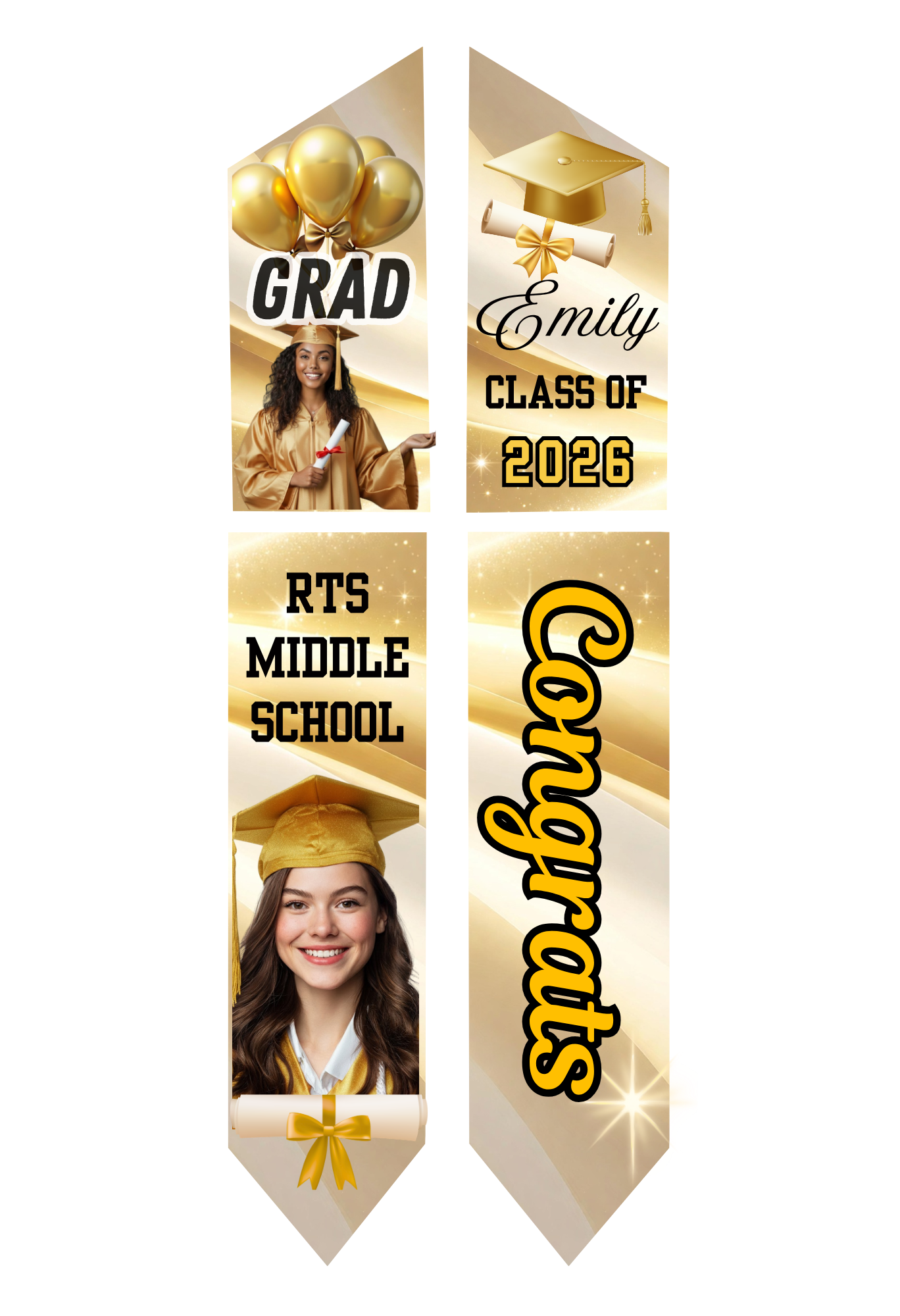 Graduation Stole - Personalized Adult