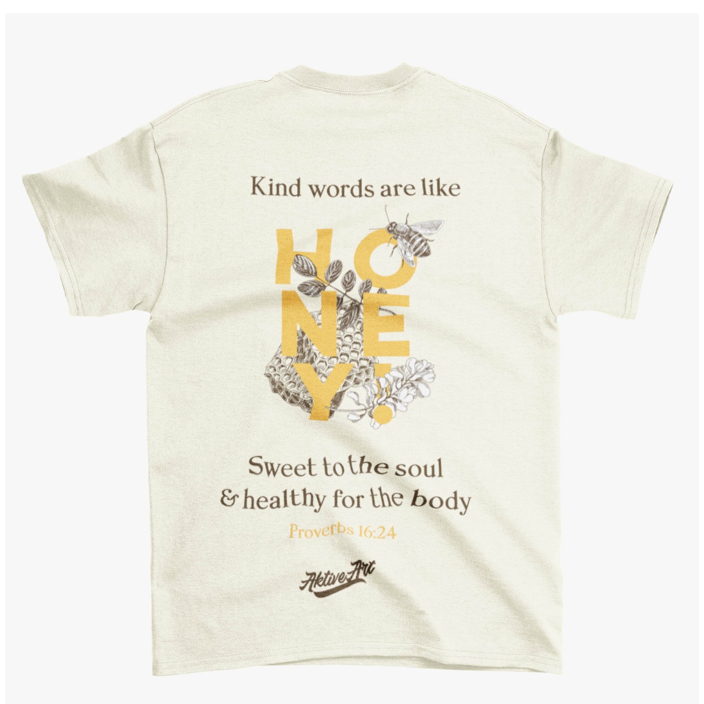 "WORDS LIKE HONEY" TEE (CREAM)