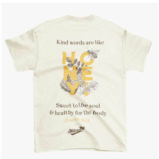 "WORDS LIKE HONEY" TEE (CREAM)