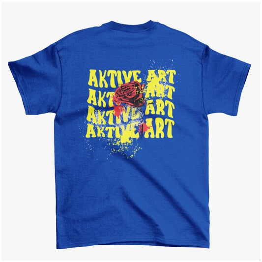 "ROSES ARE RED" TEE (BLUE)